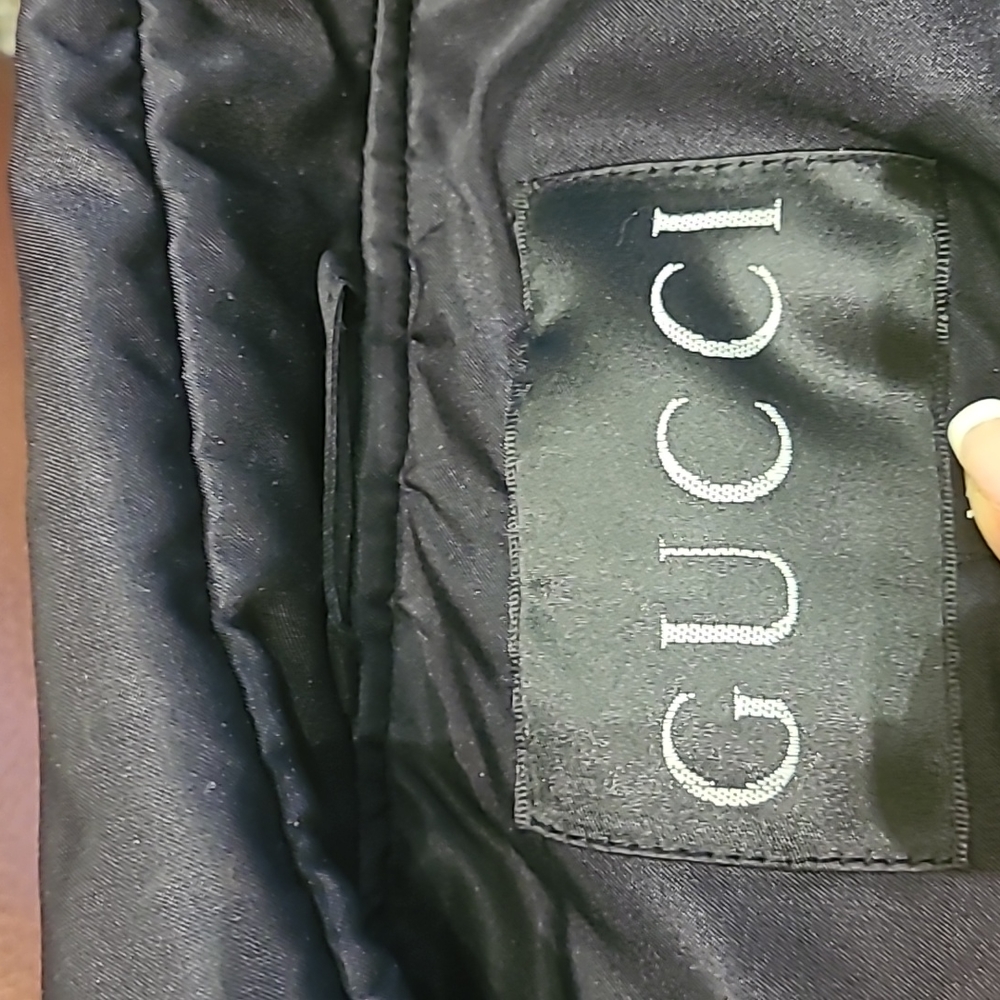 GUCCI Vintage fitted waist black warm coat with gold accent buttons - Picture 8 of 14